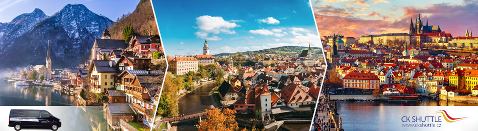 Illustration: shuttle bus from Hallstatt to Prague (Airport & Hotel)